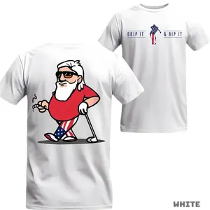 Grip It & Rip It Funny Golf T-Shirt, Patriotic Golfer Graphic Tee, USA Flag Pants Old Man Golf Humor Shirt, Gift for Dad Golfer Golf Lovers Unisex Tee