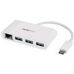 Startech HB30C3A1Gea Multi-Port Splitter Network Switch with PoE, Gigabit Ethernet Port - White, Multi-Port Splitter Network Switches & Poe