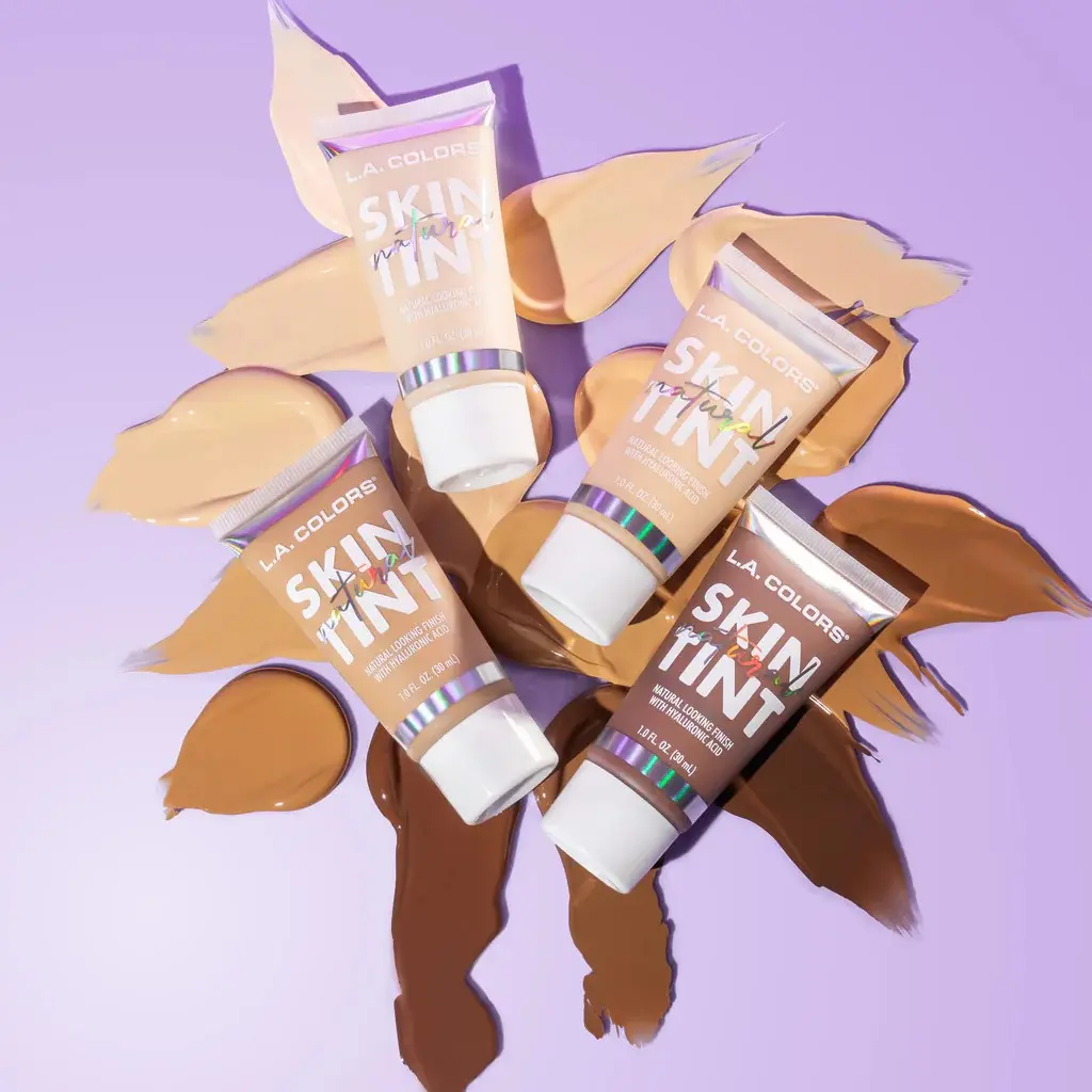 L.A. Colors Natural Skin Tint 16 Shades - Lightweight Hydrating Foundation with Hyaluronic Acid & Jojoba Oil for All-Day Comfort 30ml - Blend
