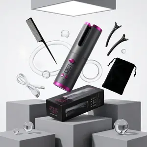USB LCD Charging Automatic Portable Curling Iron, Smart Home Hair Care Appliance, Mini Curler, High Aesthetic, Multiple Colors Available