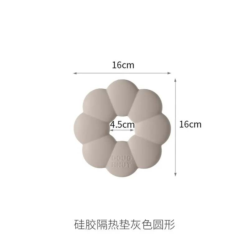 Round Silicone Heat-Resistant Mat - Gray