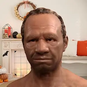 Realistic Old Man Mask Halloween Mask Wrinkle Full Head Mask 3D Latex Old Man Grandpa Mask Halloween Masquerade Costume Props