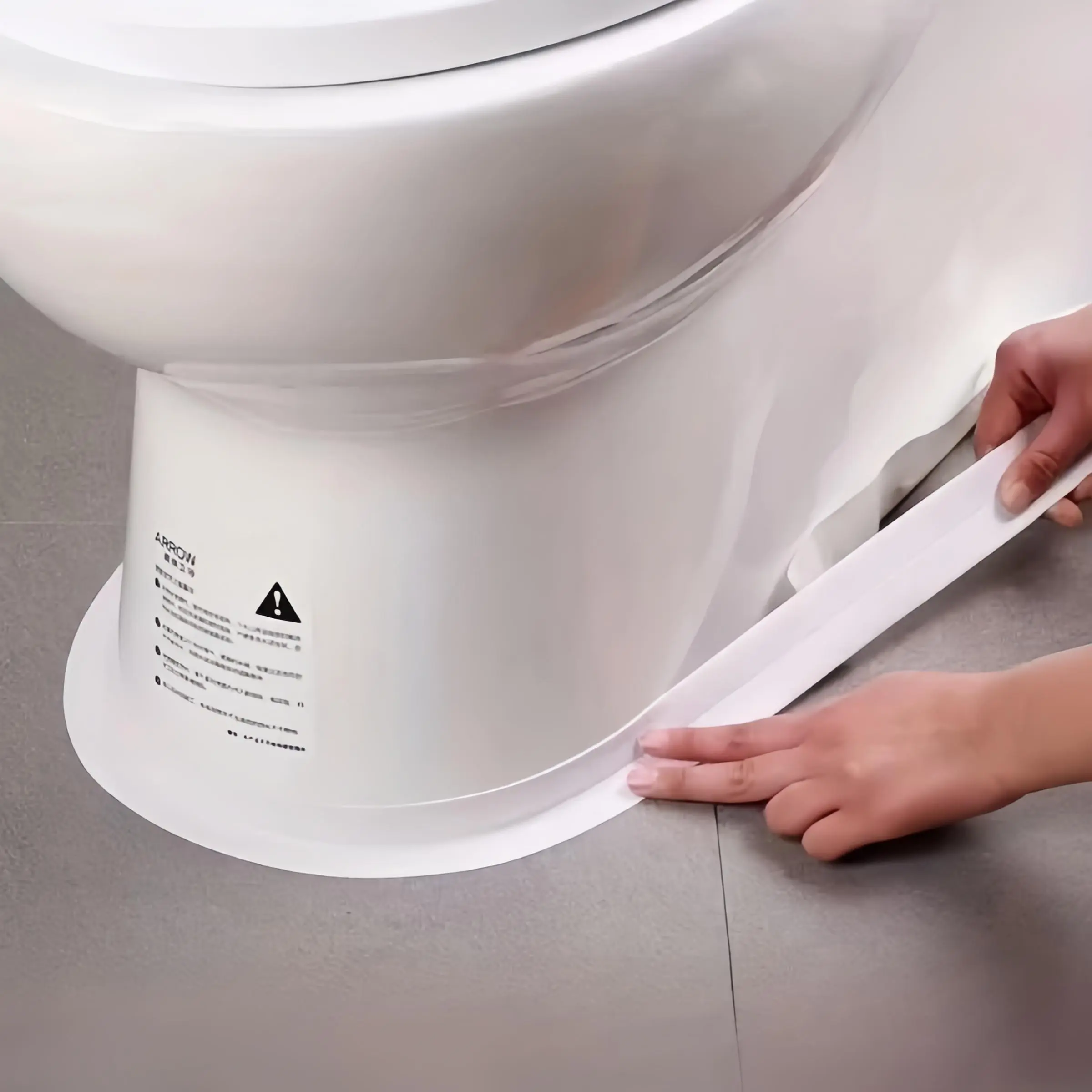 Bathroom & Toilet Flexible Waterproof Tape, Bathroom Seals, No Drilling Adhesive, PVC Self-Adhesive Bathtub & Wall Sealing Tape, Multiple Surfaces, Bathtub Floor & Wall Edge Protector, Waterproof Tape with Long Lasting Adhesive