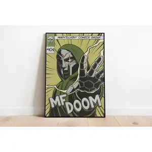 Mf Doom Poster Print Artist Poster Mf Doom Comic Poster