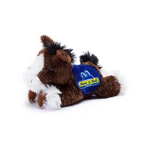 Clydesdale Horse with Mane 'n Tail Blue Saddle