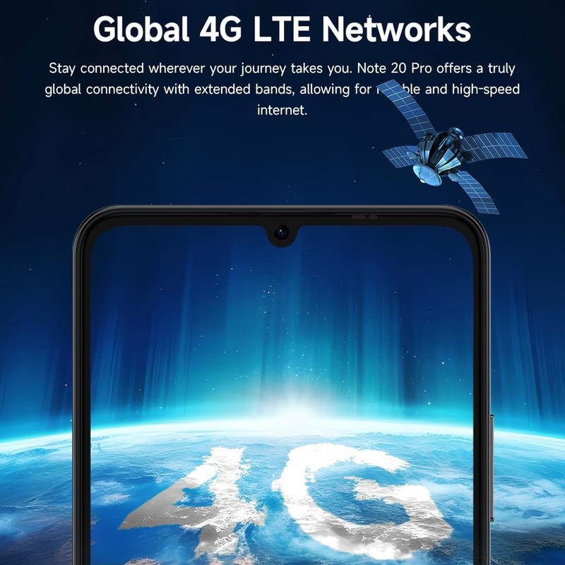 Ulefone Note 20 Pro Unlocked Phones, Android 14 OS, 8GB+128GB/256GB ROM 1TB Extension, 6.75” HD+ 90Hz Screen 6000mAh Battery Smartphone, 50MP Main Camera, 4G Dual SIM Cell Phone, Widevine L1 Certified - Black