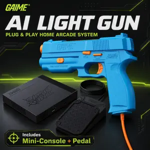 GAIME Advanced AI Vision Light Gun System | No Extra Sensors Needed, Official Time Crisis & NAMCO Arcade Games, Plug&Play Motion Shooting Controller for Living Room Arcade Entertainment