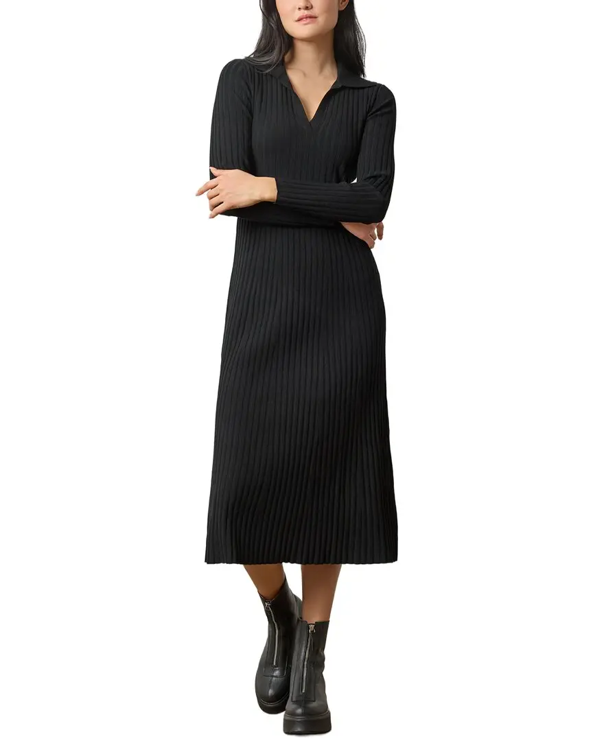 Lilla P Slim Fit Long Sleeve Rib Henley Dress
