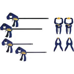QUICK-GRIP Clamps for Woodworking, Quick Release Triggers, 6 Inch, 8 Piece Set (IRHT83220)