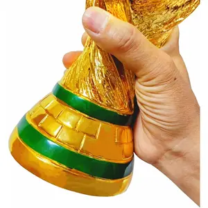 14 Inch Tall 1:1 Replica World Cup Trophy Replica Soccer Football Award Champion Trophy for Bedroom Office Desktop Decor