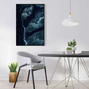 Pictorem C1FC2436Z4SVDH 24x36 in. Canopy Gray Framed Photo Wall Art - Nature-Inspired Home Decor, Elegant Room Decoration Poster & Print
