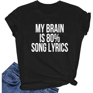 Women's Casual Short-Sleeve Round-Neck Graphic T-Shirt, Junior & Teen Girl Tops