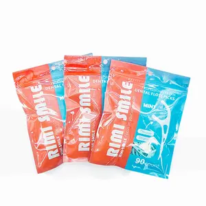 90pcs portable bag teeth cleaner, fresh mint flavored dental floss, double headed design - for daily use after meals, the sealable bag also easily solves the storage problem of dental floss, suitable for travel, home use, and student dormitories