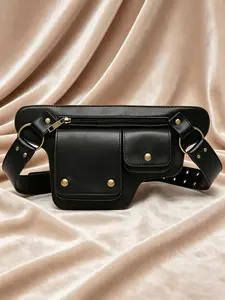Unisex Fashion Leather Convertible Fanny Pack, Bum Bag, Casual Belt Bag, 4-in-1 Crossbody/Waist/Thigh/Hip Bag, Stylish Utility Pouch for Men & Women, Gift for Him & Her