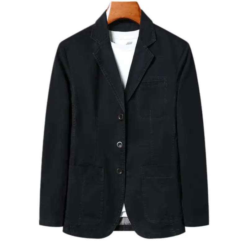 Men’s black suit jacket — slim casual sport jacket, lightweight suit jacket with pockets