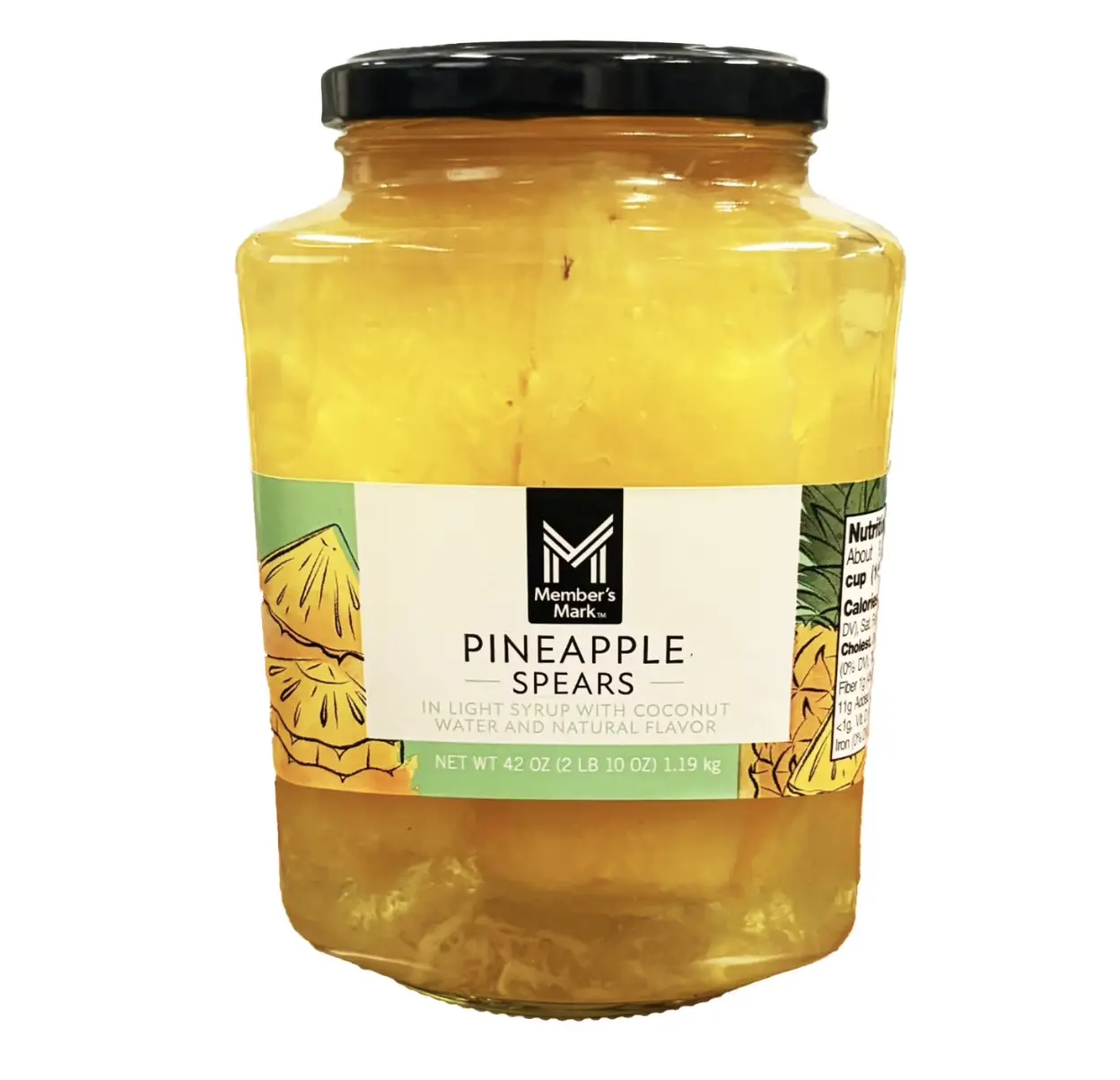 Member's Mark Pineapple Spears in Coconut Water, 42 oz.