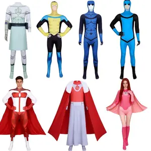 Fancy Invincible Thragg Mark Grayson Cosplay Costume Jumpsuit Cloak Performance Disguise Outfit Adult Halloween Carnival Outfits
