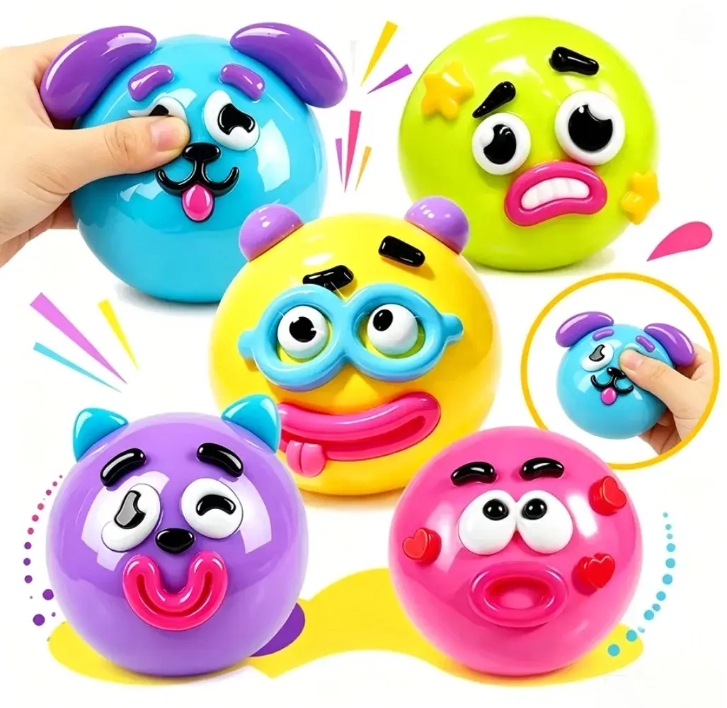Smushers Dog Face Swap Squishy Toy Soft Slow Rise Stress Relief Squeeze Toy