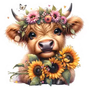 Highland Cow Sticker | Laminated Vinyl Sticker | Laptop Phone Decals | Cow Lover | Sticker Collector