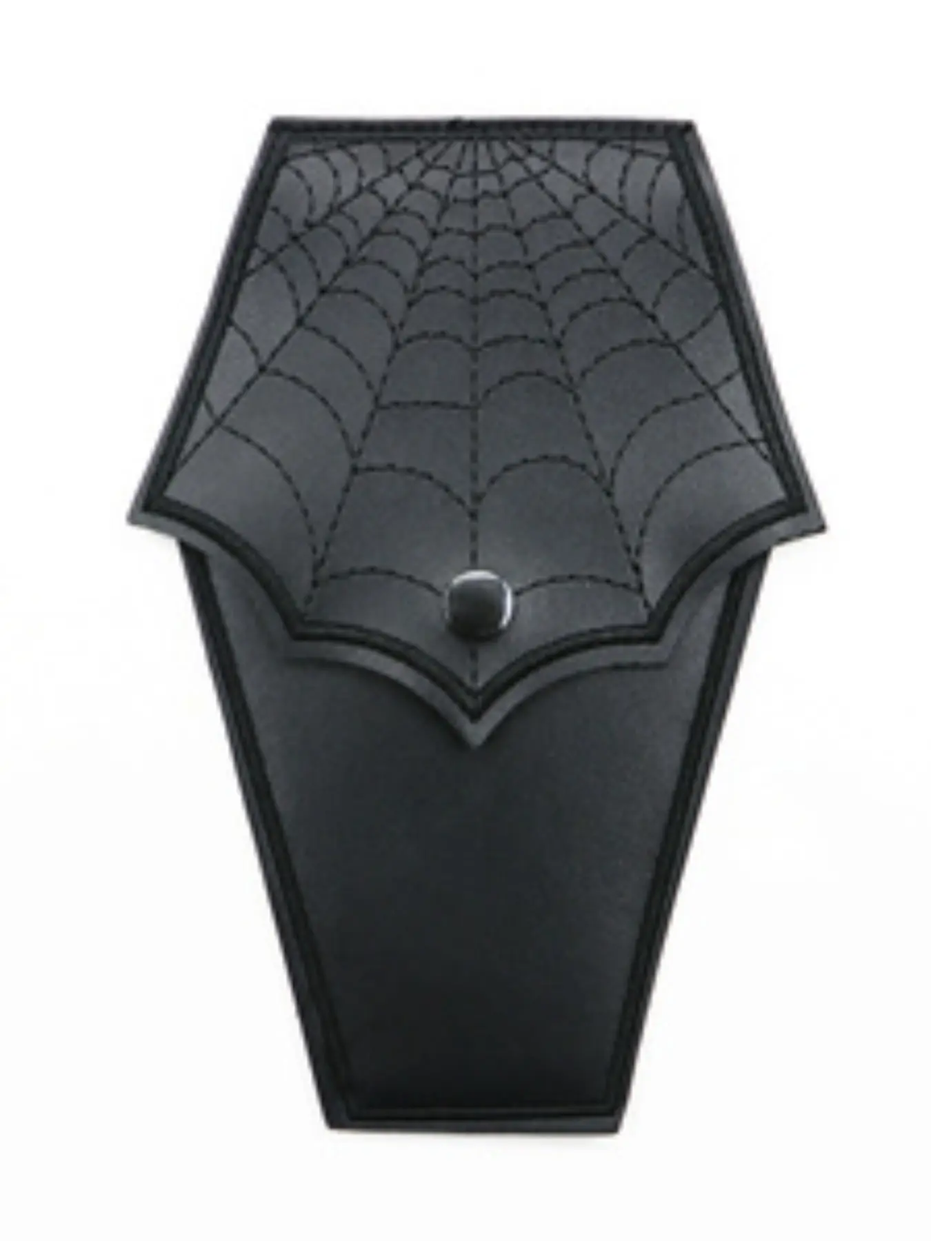 Gothic Dark Style Coffin Spider Web Eyeglass Case, Gothic Design, Embroidery Craft, Fits Most Glasses, Universal Fit, Lightweight Flexible, Easy to Carry, Glasses Storage