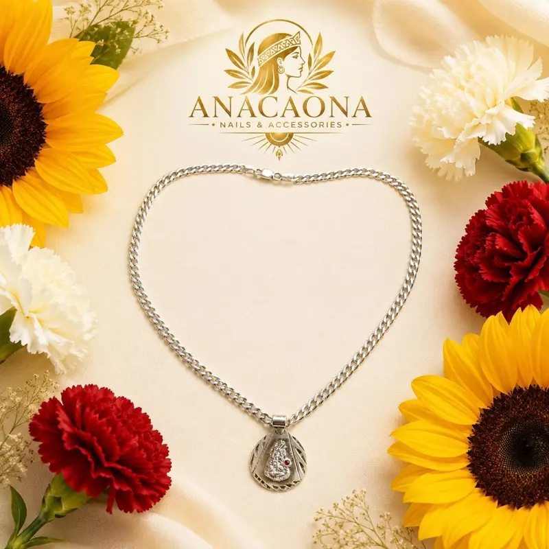 Atabey Sterling Silver Medallion Necklace
