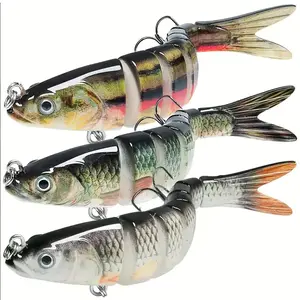 AOYADA 3 PCS Fishing Lures for Bass Trout Crappie, Lifelike Swimbait Soft Plastic Baits with 3D Realistic Eyes, Slow Sinking Action for Freshwater and Saltwater Fishing Gifts for Men