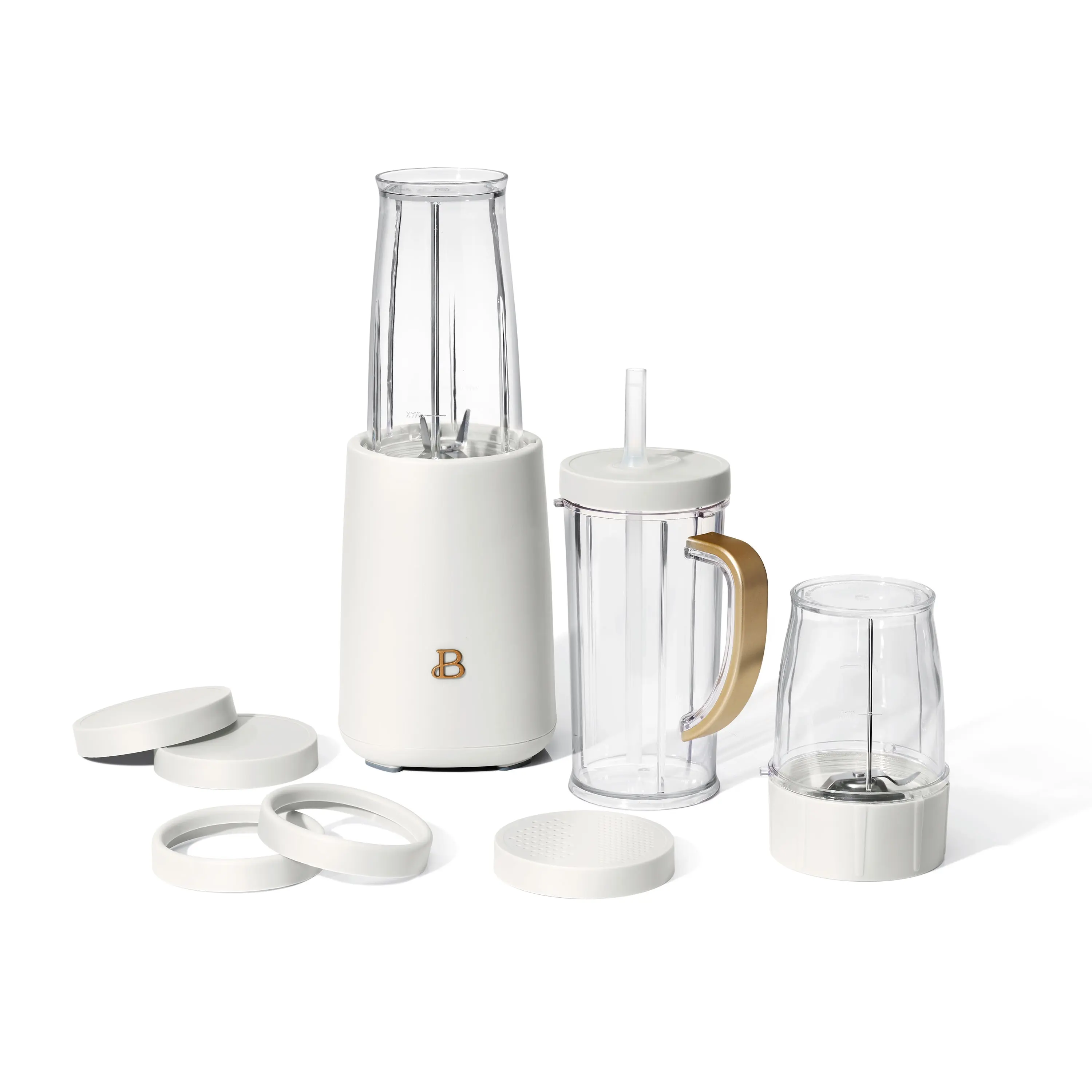Beautiful Personal Blender Set with 12 Pieces, 240 W, White Icing by Drew Barrymore Beautiful Personal Blender Set with 12 Pieces, 240 W, White Icing by Drew Barrymore