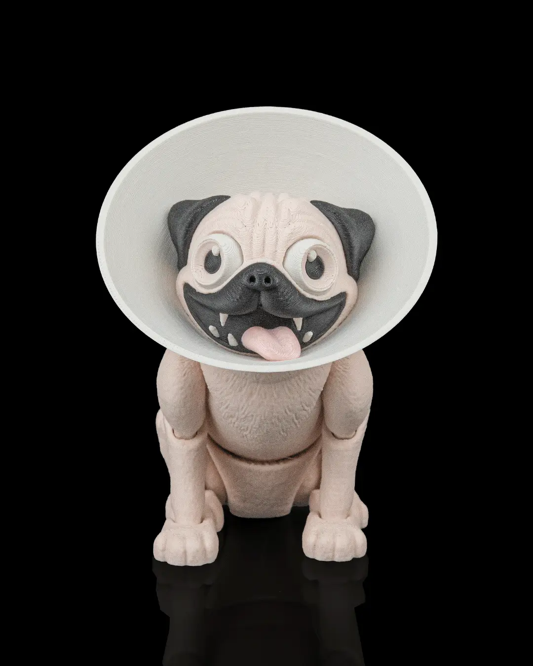Pug Dog Figure Statue, Cute Sitting Puppy Sculpture for Desk Shelf and Bookcase, Realistic Dog Home Decor, Thoughtful Gift for Pug Owners
