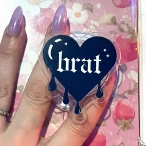 Brat Magsafe Grip - Gothic Heart Phone & Kindle Grip Holder Compact Durable Magnetic Accessory for Any Phone with Adapter Ring Included
