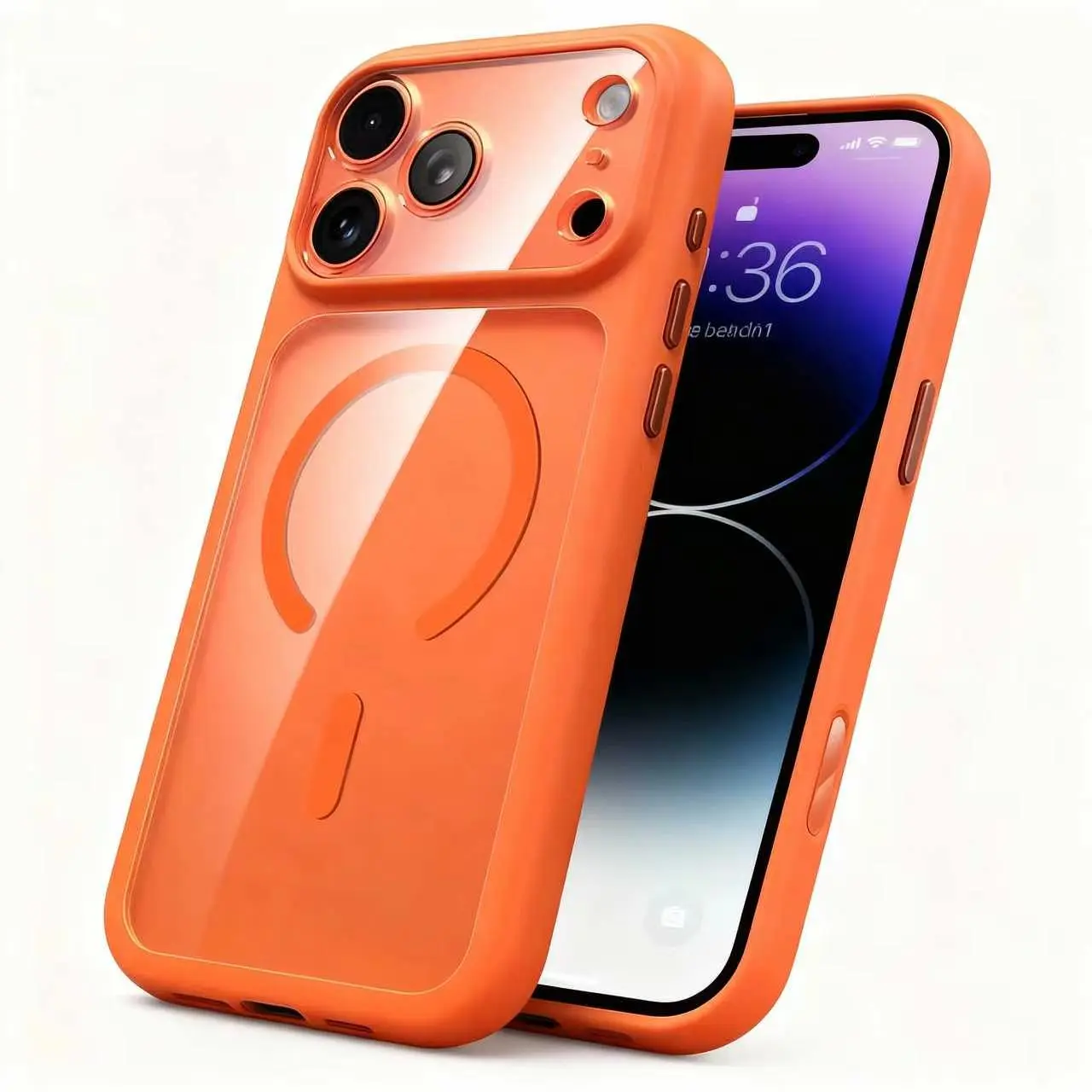 Magnetic Clear Phone Case Compatible with iPhone 17 Pro Max, Shockproof Protective Cover with Soft TPU Edge