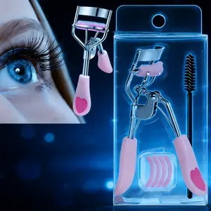 Eyelash Curler Set with Eyelash Enhancement, Eyelash Comb, Replacement Rubber Strips, Suitable for All Eye Shapes, Portable Makeup Tool, Perfect Gift with Storage Box