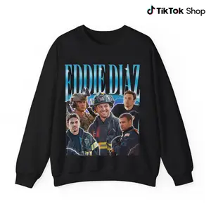 9-1-1 TV Show LAFD shirt, Retro EDDIE DIAZ Nine Eleven tee, 911 TV Series cotton hoodie/sweater