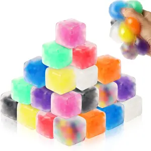 20 Pack Squishy Stress Cubes Fidget Toys, Squishy Ball, Squishy Fidget Toys for Anxiety Relief, Squeeze Balls for Adults, Party Favors, Birthday Gifts, Goodie Bag Stuffers Zankao