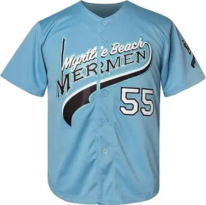 Youth Kenny Powers Jersey 55 Hip Hop Movie Baseball Jersey for Boys Stitched Girl's Shirt