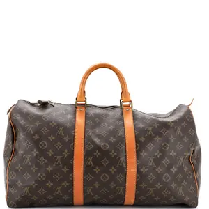 Pre-owned Louis Vuitton Canvas Coated Travel Bags Keepall Bag Monogram Canvas 50 by Rebag