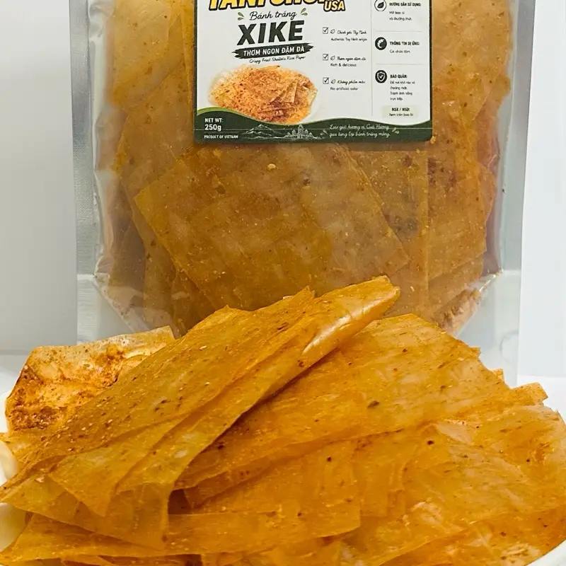 Bánh Tráng Xike siêu Cay 250g- Rice Paper snack kit - Product Of Vietnam.