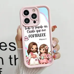Bible Verse Aesthetic Christian Pattern Phone Case , Soft Silicone , Fully Protected and Shockproof For iPhone 17 16 15 Pro Max 14 13 12 11 X/XS Plus 17Air 16E iPhone case