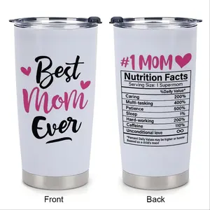 Best Mom Ever 20 Oz Tumbler Stylish Versatile Mother's Day Gift for Moms Mamas Mothers Birthday Present Drinkware Flask Portable Water Bottle - Insulated Thermos, Bottled, Mug