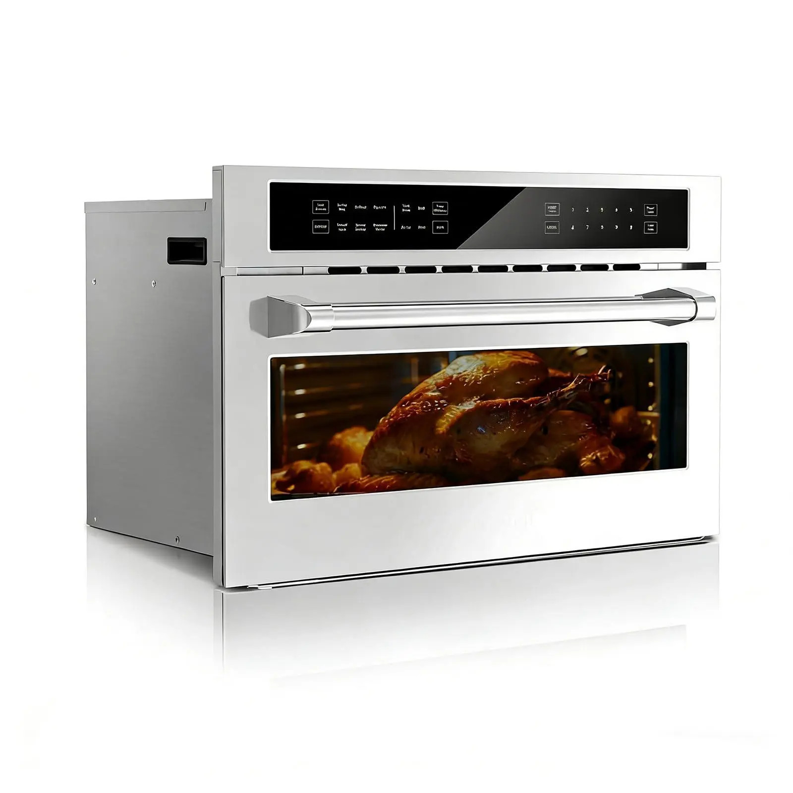 GARVEE 30-Inch Built-In Convection Microwave with Air Fryer, 1700W Power, 1.6 Cu Ft Capacity, Drop-Down Door, Touch Controls, Child Safety Lock, Multiple Cooking Modes for Modern Kitchens