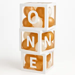 "ONE" 1st Birthday Balloon Box Set - Neutral Decor
