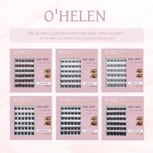 Build Your Starter Kit | O'HELEN 1-Step Pre-Bonded Lash Clusters with Pro Tweezer | Mix & Match 6 3D Styles One-Grip Application