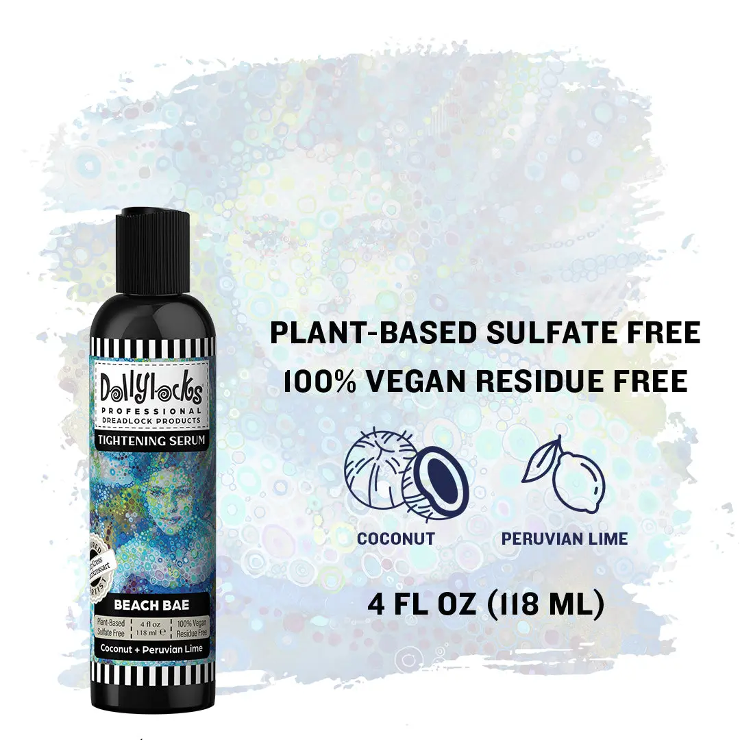 Dreadlock Tightening Texture Serum, Nourishing Liquid Haircare Repair Treatment for Styling with Oat Protein & Witch Hazel, Coconut Lime Scent, Textured, Citrus, Grapefruit Seed Extract, Residue-Free, Dry, Repair Damage, Flyaway Control, All Types, Jojoba