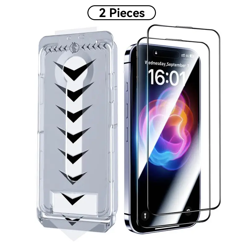 [2 pack]One Fish Screen Protector - iPhone 16, 15, 14, 13, 12, 11 XS MAX - Clear or Anti-Peeping Film, Dust-Free, Anti-Fingerprint Protection, Shockpr