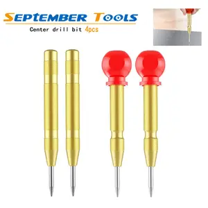 4pcs  Automatic Center Punch High Hardness Drilling Positioning Punch Spring Pointer Center Drilling Positioning Punch Tool