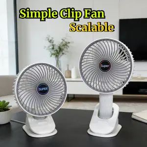 1pc Portable clip on fan, 3-speed adjustable wind speed, USB rechargeable multifunctional fan, detachable handheld/desktop/wall mounted fan, suitable for personal cooling in bedrooms, offices, camping, strollers, and outdoors