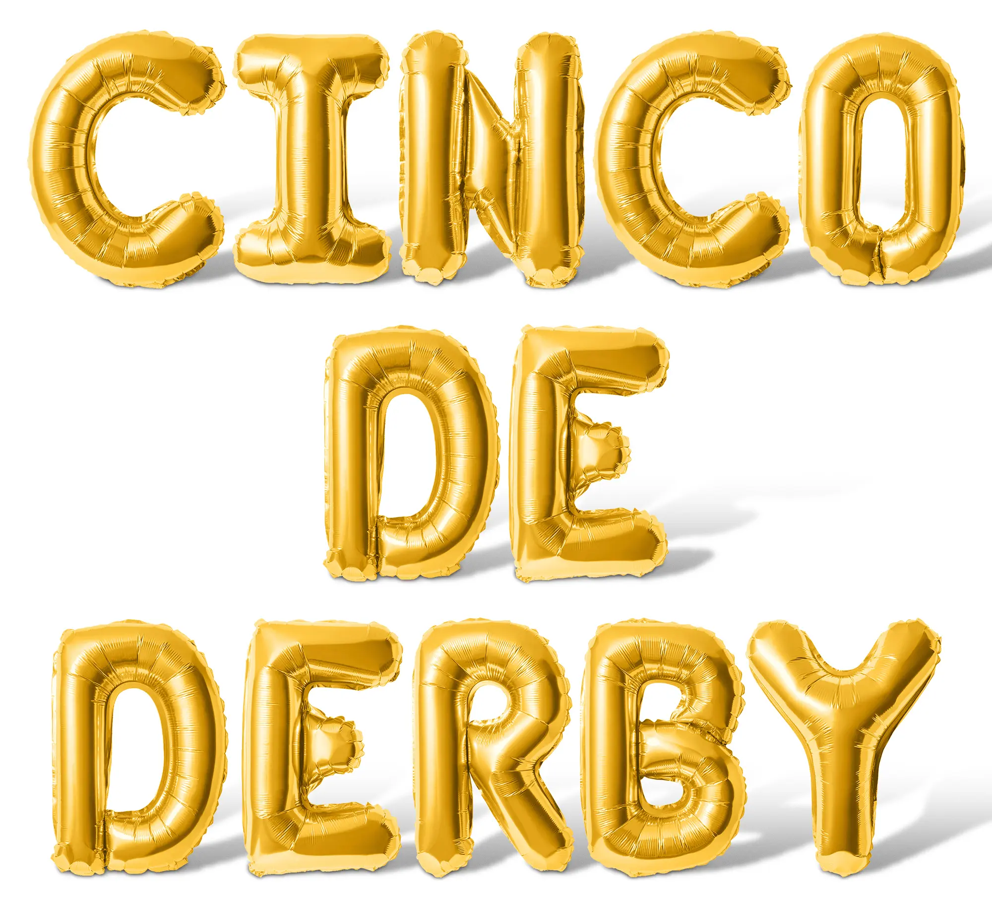 Letter Balloons - CINCO DE DERBY 16" Inch Alphabet Letters Foil Mylar Balloon Kentucky Derby Day Party Banner