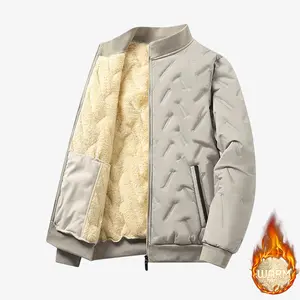 Father’s Day gift: men’s winter snow jacket with warm fleece lining, waterproof and windproof, thickened design; suitable for outdoor sports—hiking, running, camping, fishing, mountaineering, travel, skateboarding; casual softshell jacket; beige/khaki; lo
