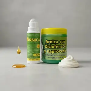 Pain Relief Combo: Arnica Massage Oil Roll-On + Gel Diclofenaco y Naproxeno 125g