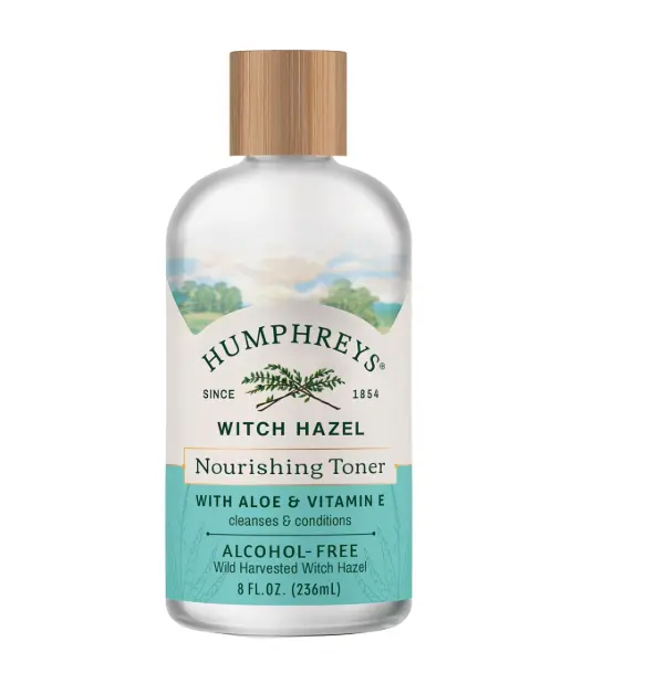 Humphreys Witch Hazel Nourishing Toner | Wild Harvested Witch Hazel & Aloe | Alcohol-Free | Natural | Hydrating | Soothing | 8 Fl Oz