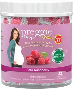 Three Lollies Preggie Drops Plus with Vitamin B6 and Essential Oils (100 Count)